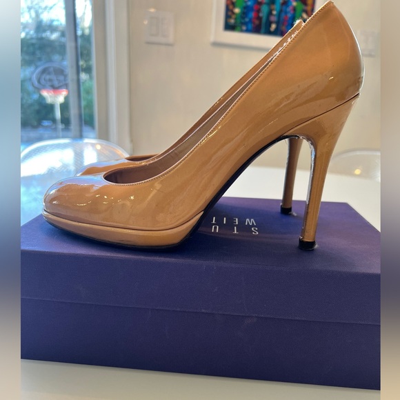 STUART WEITZMAN NUDE PATENT LEATHER ROUND TOE PUMPS PLATSWOON
ADOBE ANILINE 8.5 - Picture 7 of 11
